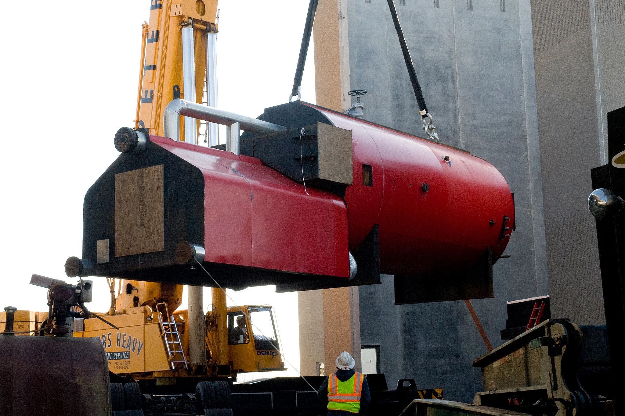 Biomass boiler installation at Gundersen La Crosse Hospital.