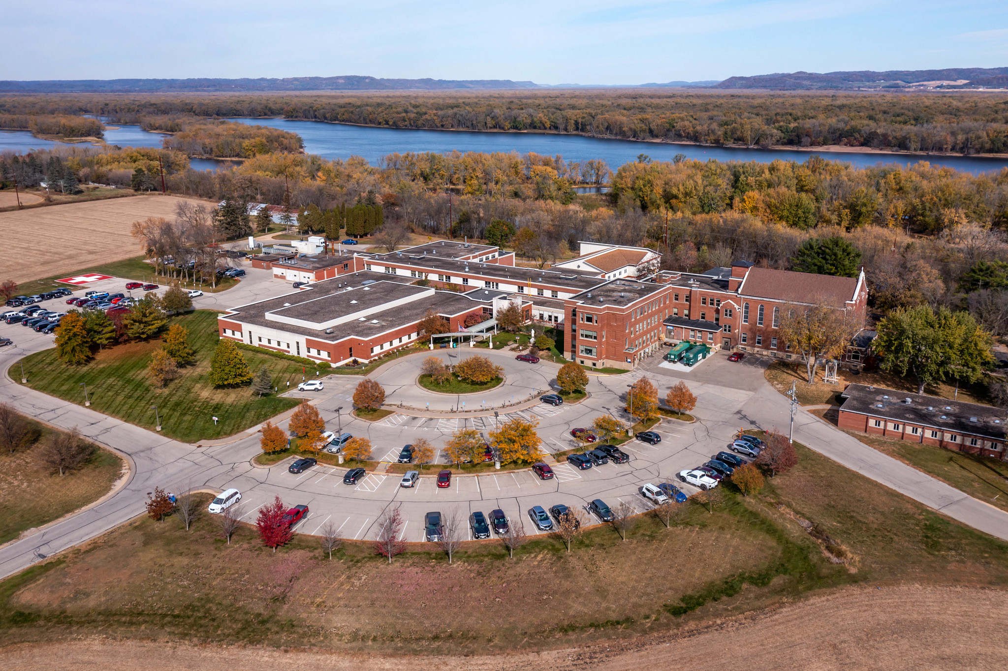 Aerial view of Gundersens St Elizabeths hospital.