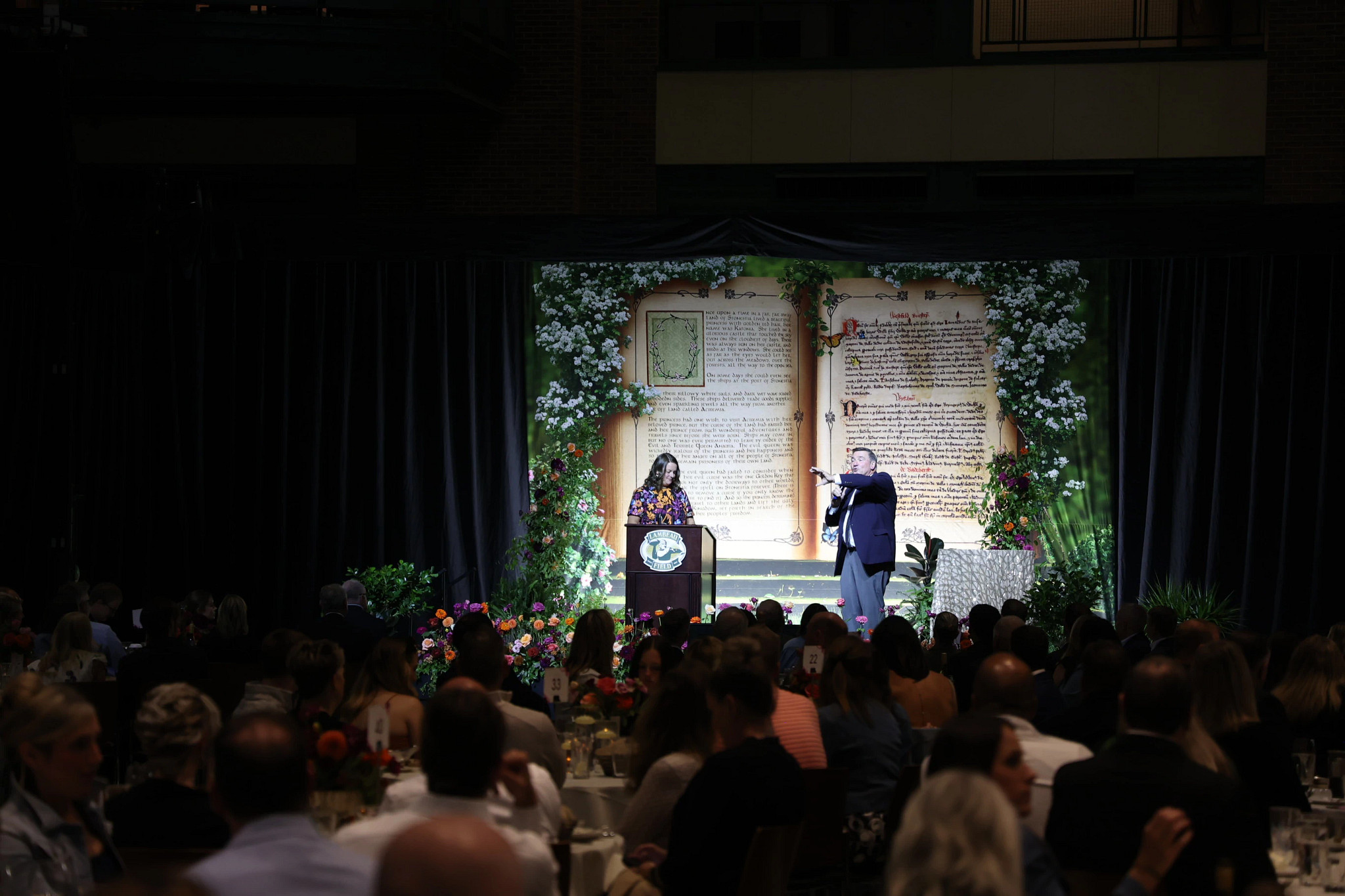 Stage at annual Black Tie & Blue Jean Extravaganza