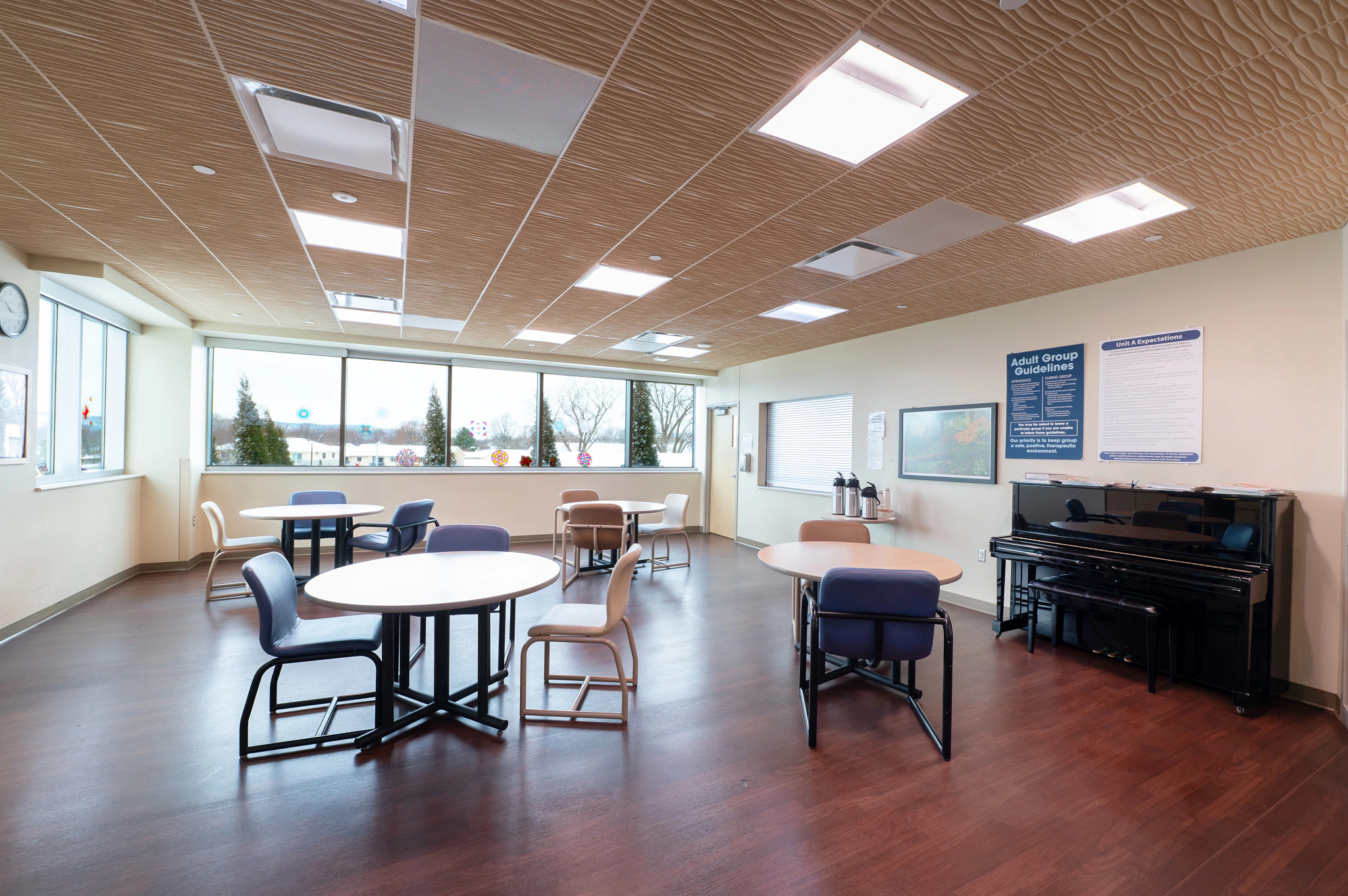 Inpatient Behavioral Health adult dining room.