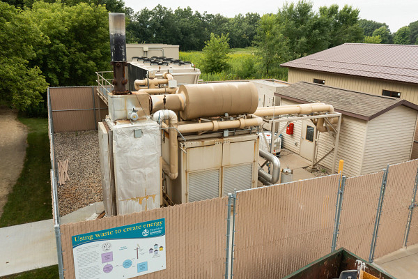 Landfill gas-to-energy project on the Gundersen Onalaska Campus.