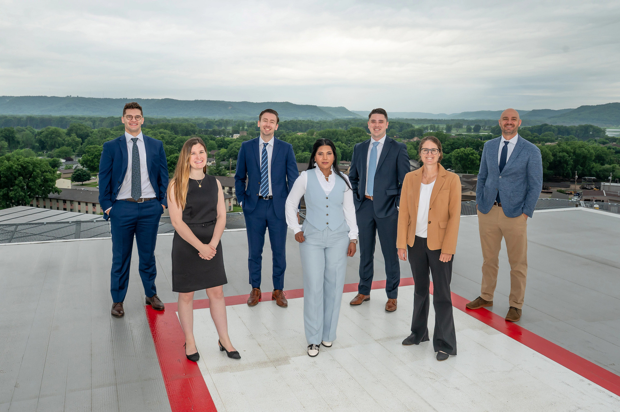 Oral Surgery resident group on graduation day on the helipad, oral surgery