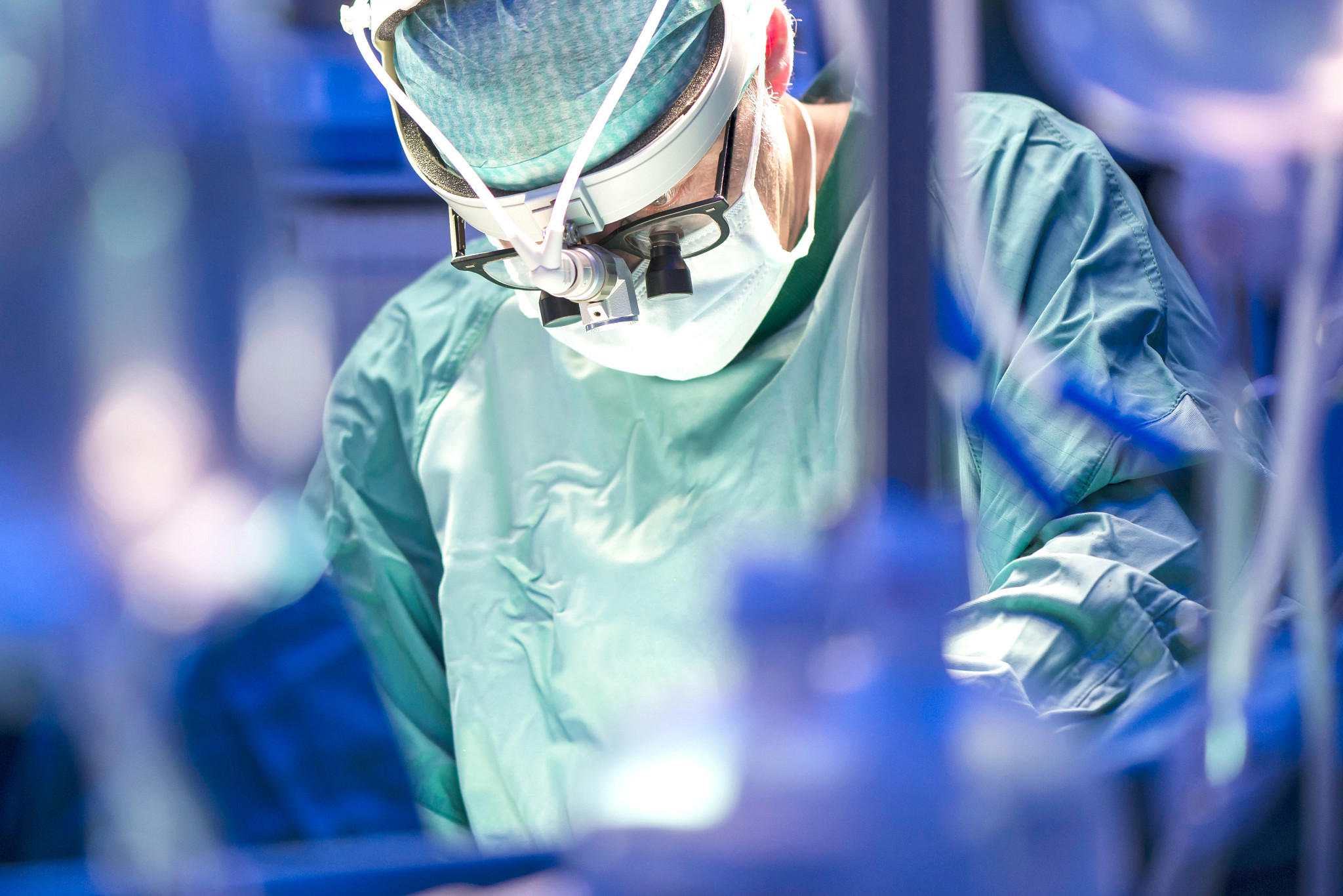 Surgeon during a surgery