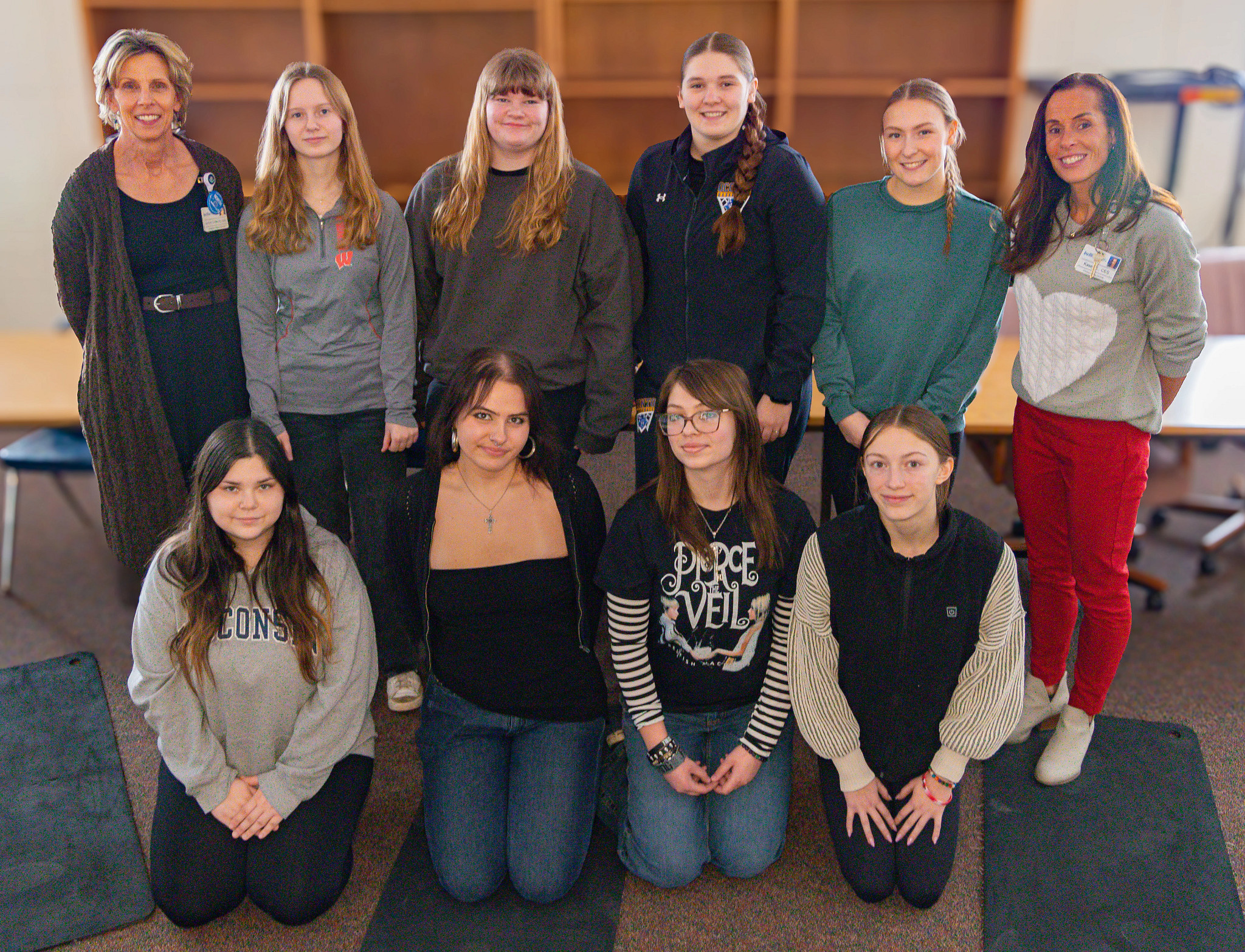 HER program classroom group photo at Oconto High School.