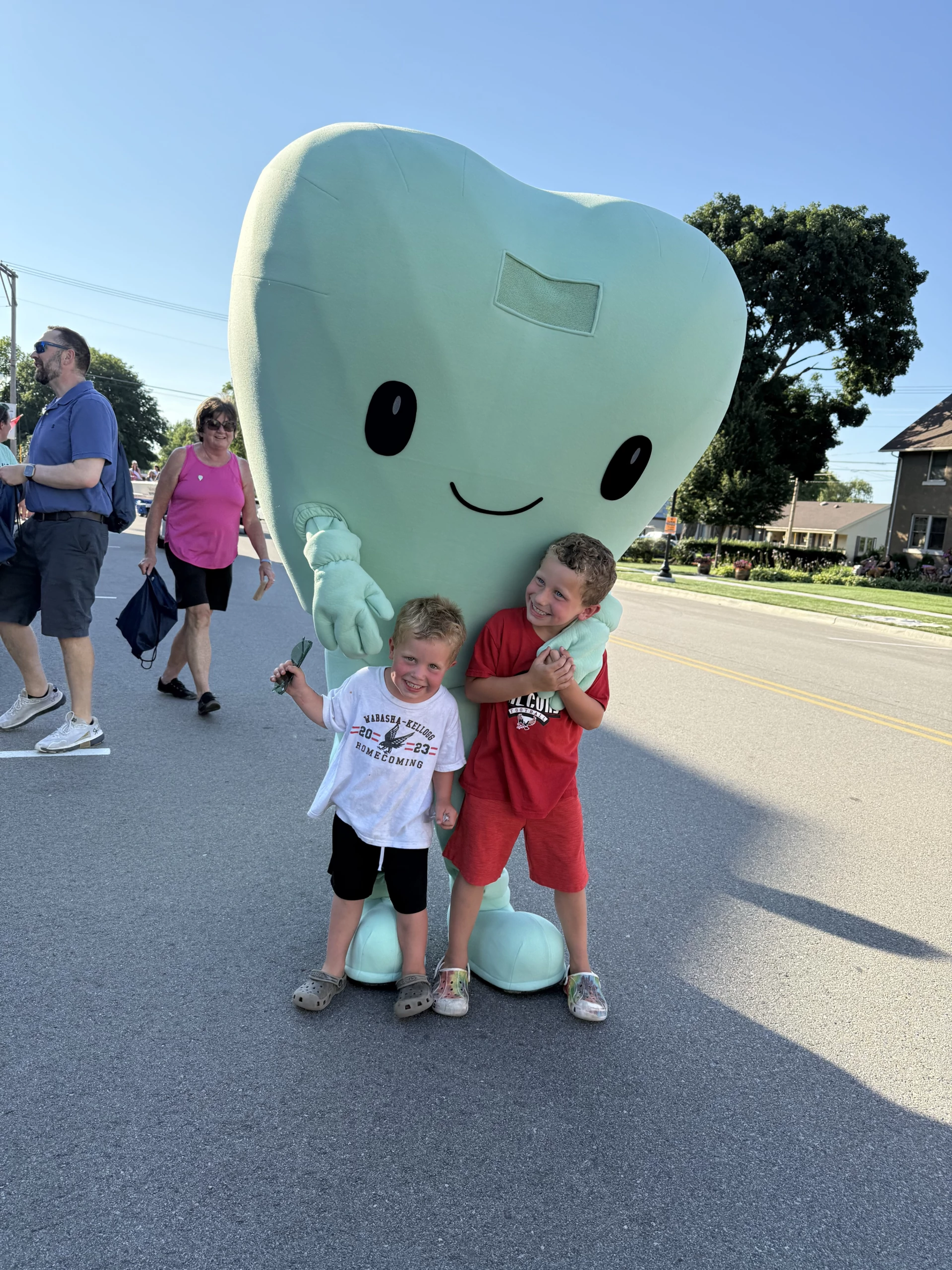 Little Empathy Mascot interacting with patients at community events
